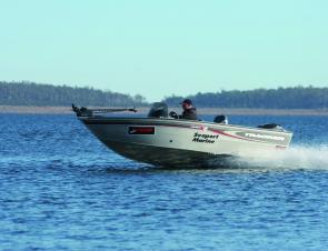 The 75hp Mercury Optimax pushed the Tracker along fast enough to reach distant fishing spots, but at mid-range and on the plane the fuel economy was fantastic and the speed fine.